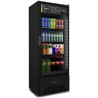 Refrigerador Expositor 577L Metalfrio VB52AHPT Optima All Black