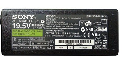 FONTE CARREGADOR NOTEBOOK SONY VAIO 19,5v 3,9a - ORIGINAL