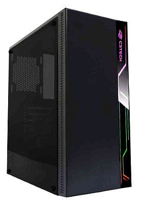 GABINETE GAMER C3TECH MT-G400BK COM LED SUPORTA SSD WATER COOLER USB 3.0