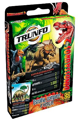 JOGO DE CARTAS SUPER TRUNFO DINOSSAUROS 2 GROW