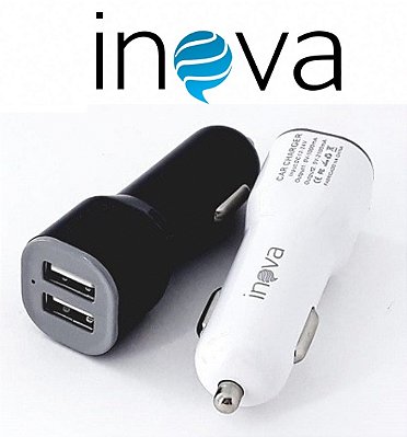 CARREGADOR AUTOMOTIVO VEICULAR 3.4A INOVA CAR-3199 COM 2 USB