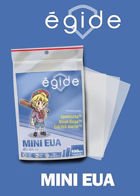 ÉGIDE SLEEVES SHIELDS PROTETOR P/ CARTAS MINI USA 41 X 63 MM TRANSPARENTE 100 UN