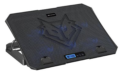 BASE GAMER COM 6 COOLER PARA NOTEBOOK ATÉ 15,6 C3TECH NBC-70BK COM LED E CONTROLE DE VELOCIDADE