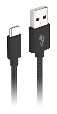 CABO USB TIPO C 2 METROS 2A C3TECH CB-C21BK CARGA E DADOS