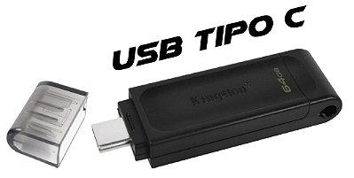 PEN DRIVE 64 GB TIPO C USB 3.2 KINGSTON DT70/64GB CELULAR TABLET