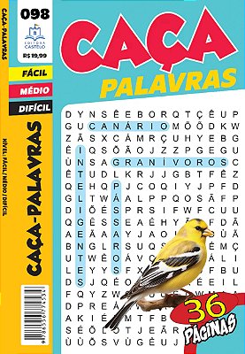 CAÇA PALAVRAS SORTIDOS EDITORA CASTELO 720 PALAVRAS 36 PAGINAS