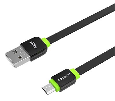 CABO MICRO USB 2A 1 METRO C3TECH CB-100BK CARGA E DADOS