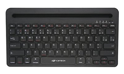 TECLADO MULTI DEVICE SEM FIO E BLUETOOTH C3TECH K-BT100BK RECARREGÁVEL