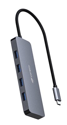 HUB USB TIPO C C3TECH HU-C330GY 4 PORTAS USB 3.0 EM ALUMÍNIO
