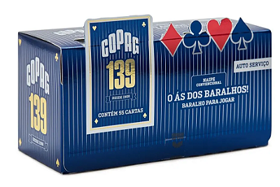 CAIXA COM 12 BARALHOS 139 COPAG 6 AZUL 6 VERMELHO