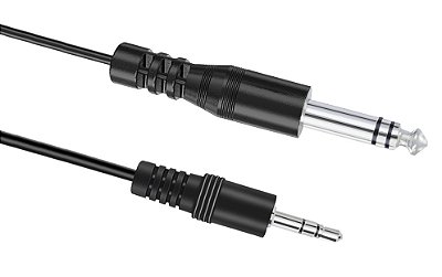 CABO DE ÁUDIO P2 X P10 ESTÉREO 3 METROS PLUSCABLE P2P1030