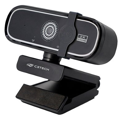 WEBCAM 2K QHD C3TECH WB-200BK FOCO AUTOMÁTICO E MICROFONE EMBUTIDO