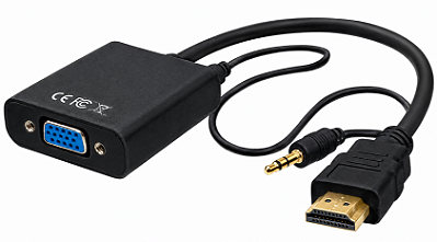CABO ADAPTADOR HDMI X VGA COM P2 PLUSCABLE ADP-HDMIVGA20BK