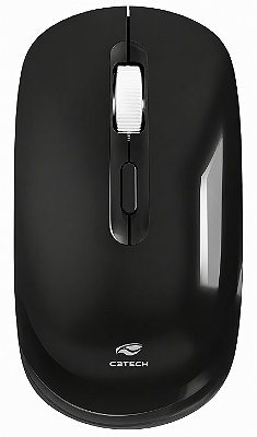 MOUSE SEM FIO RECARREGÁVEL VIA USB 1.600 DPI C3TECH M-W80BK