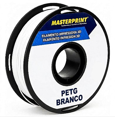 FILAMENTO IMPRESSORA 3D PETG BRANCO 1,75 MM 1 KG MASTERPRINT