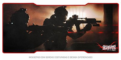 MOUSEPAD GAMER K-MEX FX-X8035 EXTRAGRANDE 79 X 35 CM TEMA JOGO DE TIRO