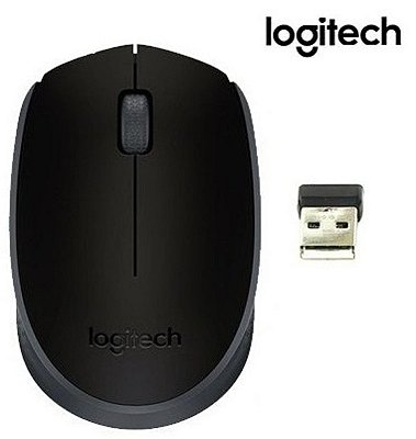 MOUSE SEM FIO WIRELESS LOGITECH M170 PRETO ALCANCE 10 METROS WINDOWS 10