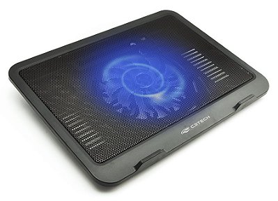 BASE PARA NOTEBOOK COM COOLER 14CM LED AZUL C3TECH NBC-11BK