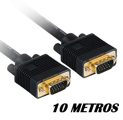 CABO VGA 10 METROS PLUS CABLE PC-MON10001 BLINDADO COM FILTRO