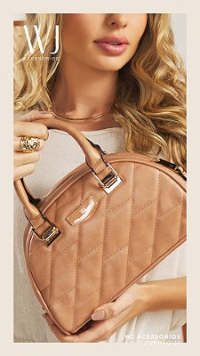 BOLSA SATCHEL MEDIA MATELASSE ARREDONDADA 45960-023 - COLEÇÃO WJ VERÃO 2025