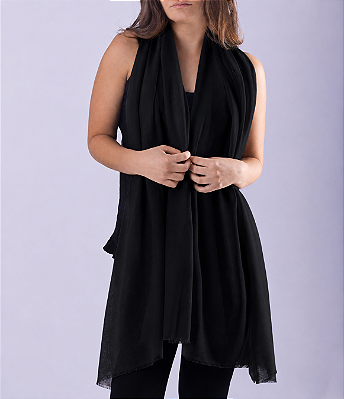 Pashmina 100% Cashmere Preto