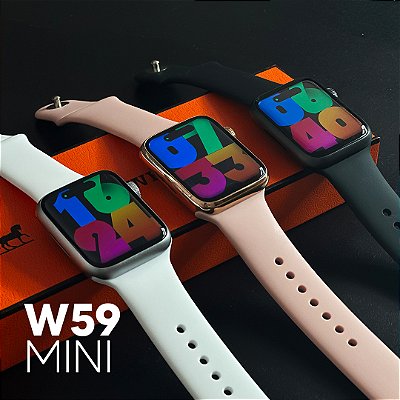 Smartwatch W59 Mini 2° Geração - Função Dois Gestos. Modelo 41mm