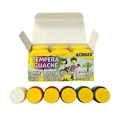 Pintura a Dedo Acrilex Abelinhas 6 Cores Guache