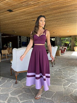 Conjunto fucsia com lavanda yslla - carol dias