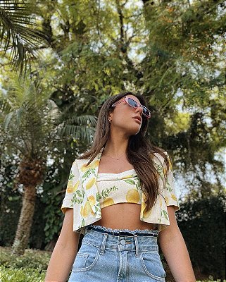 Cropped bandagem mujeres - aquarella - Mabô Boutique - Loja