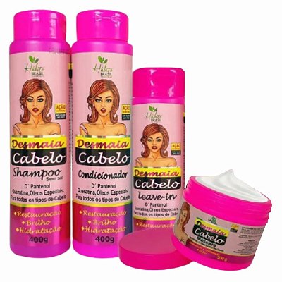 Desmaia Cabelo Kit Hidratação E Restauração 4 Passos Hábito Cosméticos