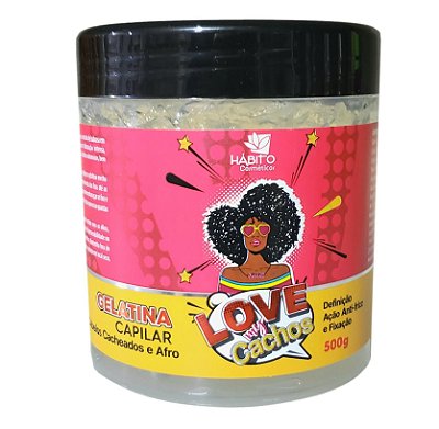 Gelatina Capilar  Love My Cachos Hábito Cosméticos 500g