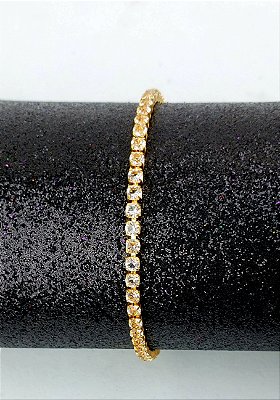 Pulseira Dourada Strass