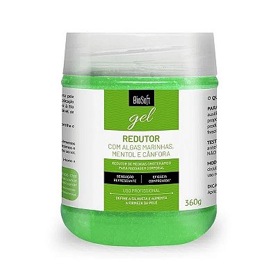 Gel Redutor De Gordura E Celulite Com Mentol E Cânfora Bio Soft 360g