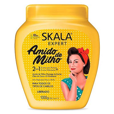 Skala Amido De Milho Creme De Tratamento 2 Em 1 Vegano