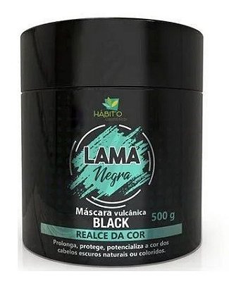 Máscara Matizadora Vulcânica Black Lama Negra Cabelos Pretos Hábito Cosméticos