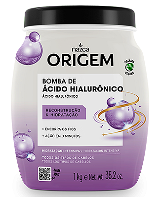 Mascara Hidratação Bomba De Ácido Hialurônico Origem 1kg
