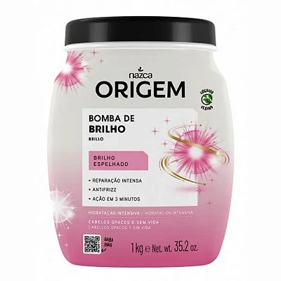 Máscara Brilho Espelhado Origem Bomba De Brilho 1Kg