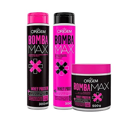 Origem Bomba Max Kit Hidratação Auxilia No Crescimento Saudável