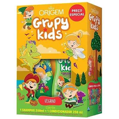 Origem Shampoo E Condicionador Brilho Iluminado Grupy Kids Cabelos Claros