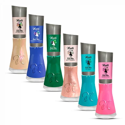 Esmalte Nati Tudo Meu Kit Com 6 Cores