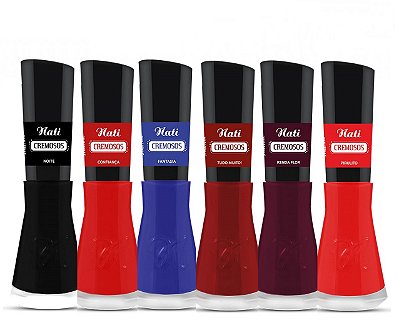 Esmalte Nati Cremosos Kit Com 6 Cores