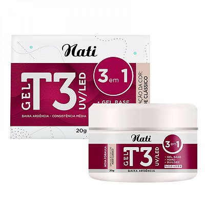 Nati Alongamento De Unha Gel T3 Nude Clássico