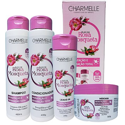 Kit Óleo De Rosa Mosqueta Charmelle Cosméticos