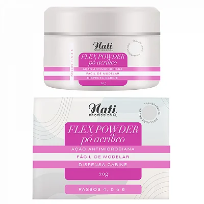 Pó Acrílico Transparente Nati Alongamento Profissional