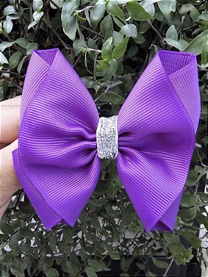 Laço Angele Roxo Feito no Bico de Pato