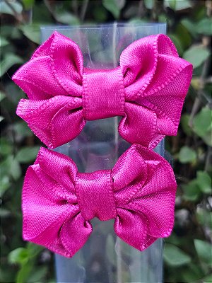 Lacinho De Cabelo Rosa Pink Franzido Parzinho