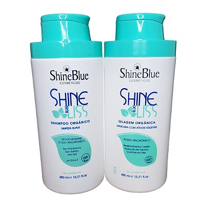 Selagem Orgânica Shine Blue Liss Kit 2 Passos