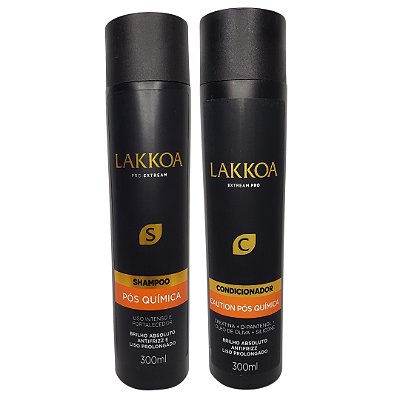 Lakkoa Pós Química Shampoo E Condicionador Liso Prolongado E Antifrizz