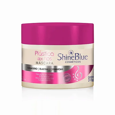 Máscara Plastica Dos Fios Shine Blue Reposição De Massa E Reconstrução 315g