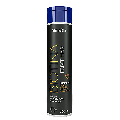 Shampoo Antiqueda Biotina Force Hair Shine Blue 300mL